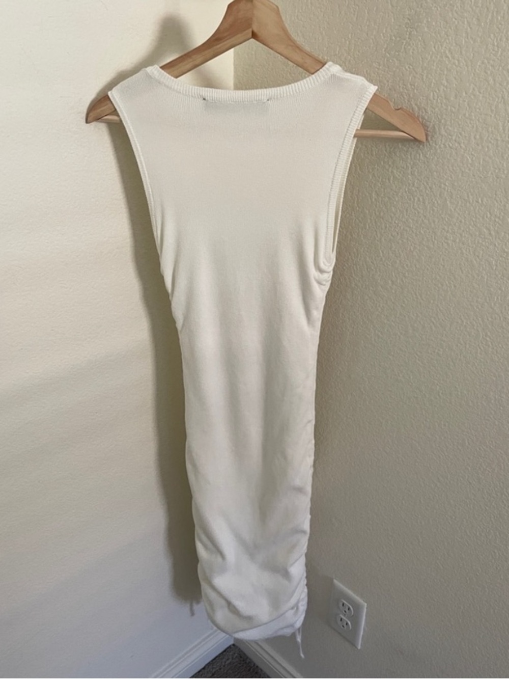 LIONESS Military Minds Mini Dress White Fitted Cinch Tie Dress - Picture 8 of 12